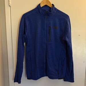 The North Face Blue Performance Jacket with Mock Neck